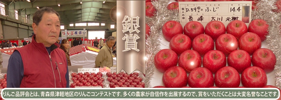 りんご品評会：銀賞のおすすめ楽天りんご通販の大川りんご園