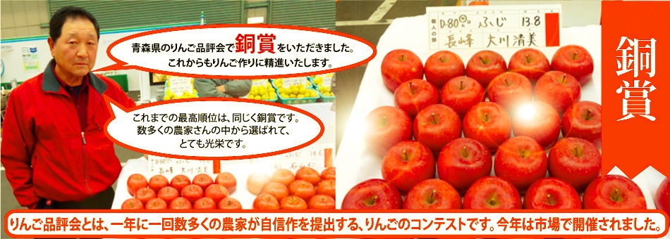 りんご品評会：銅賞のおすすめ楽天りんご通販の大川りんご園